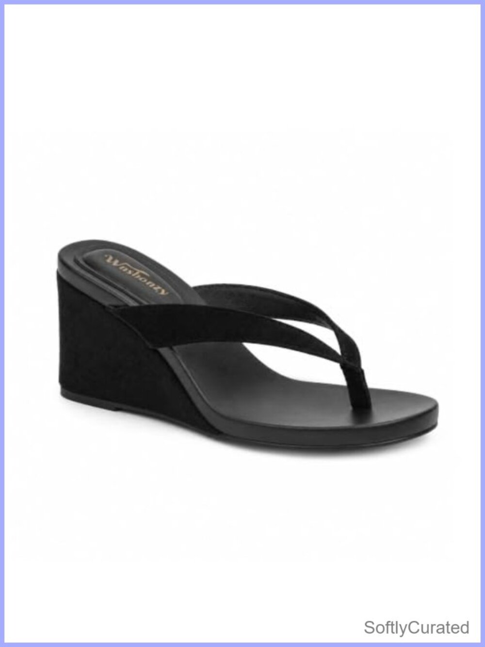 Womens Wedge Thong Sandals Platform Flip-Flop Slip On Comfortable Summer Casual